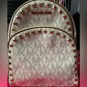 Michael Kors Beige Backpack with Gold Studs MICHAEL KORS KENLY MEDIUM BACKPACK $398 | eBay main image 2